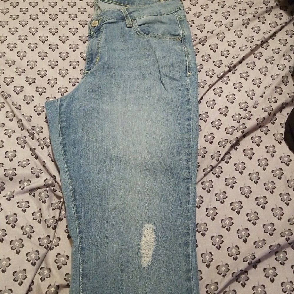 Distressed jeans